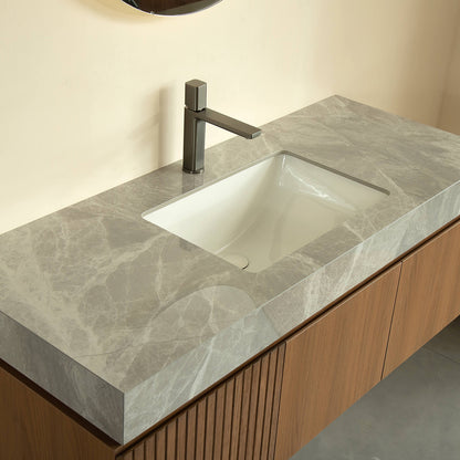 plywood bathroom vanity with durable stone surface