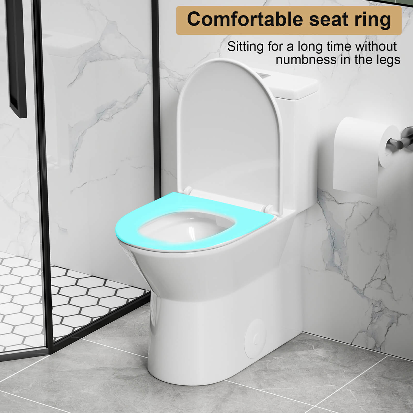 rimless toilet showing smooth_ hygienic bowl design