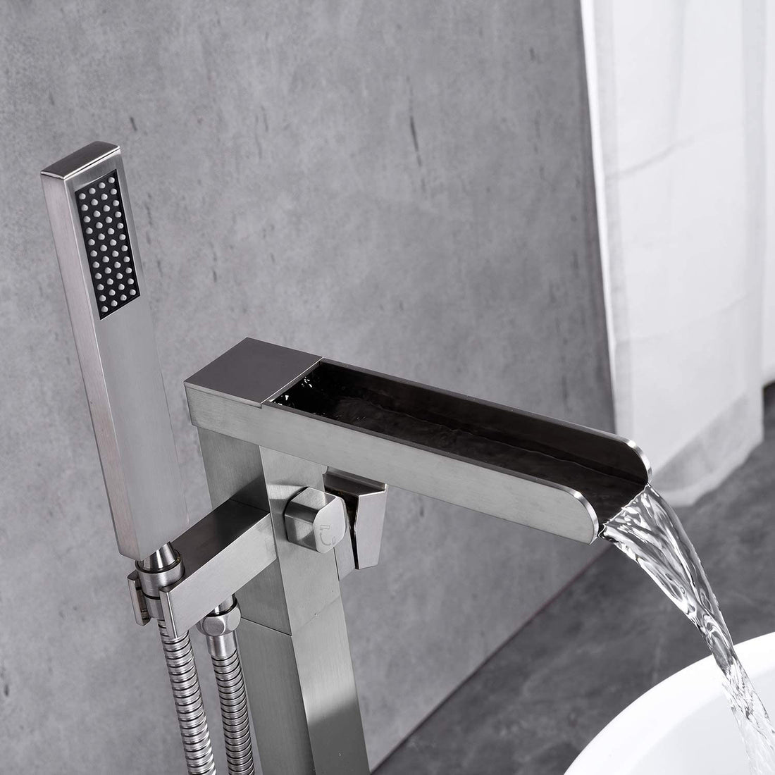 single handle Waterfall Freestanding Bathtub Faucet 
