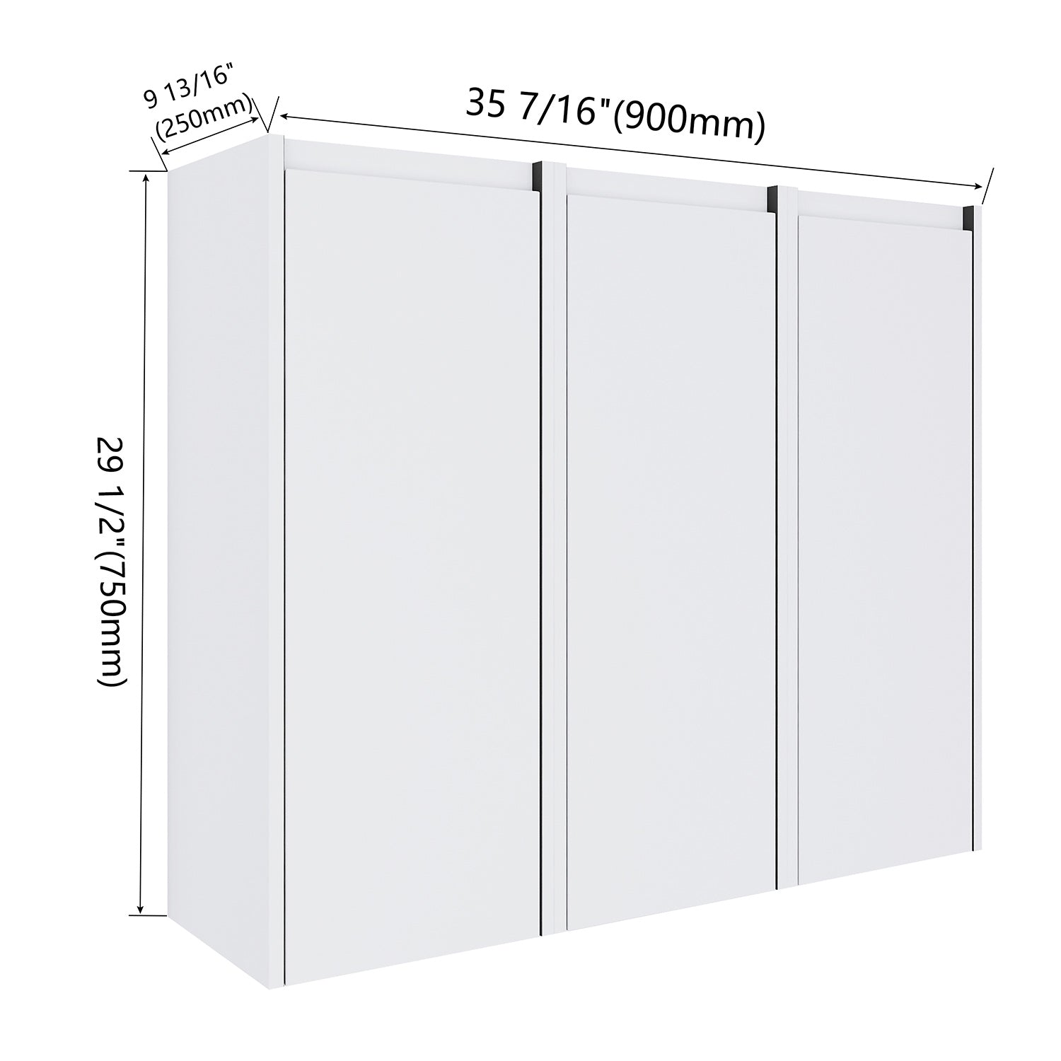 size of 36 inch White Bathroom Wall Cabinet