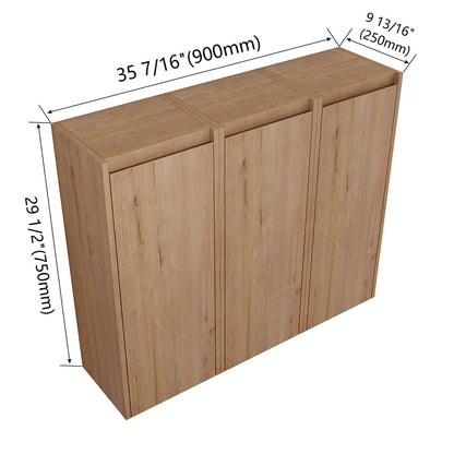 size of 36 inch White Oak Bathroom Wall Cabinet