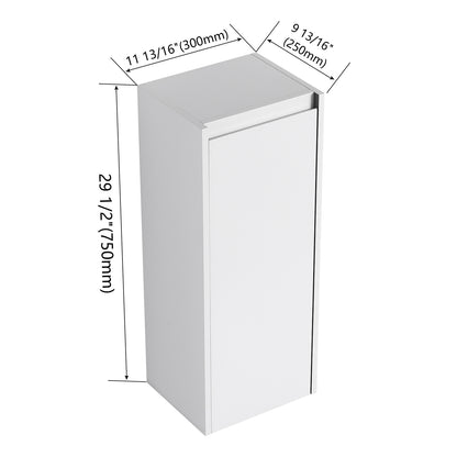 size of the 12 inch white bathroom wall cabinet