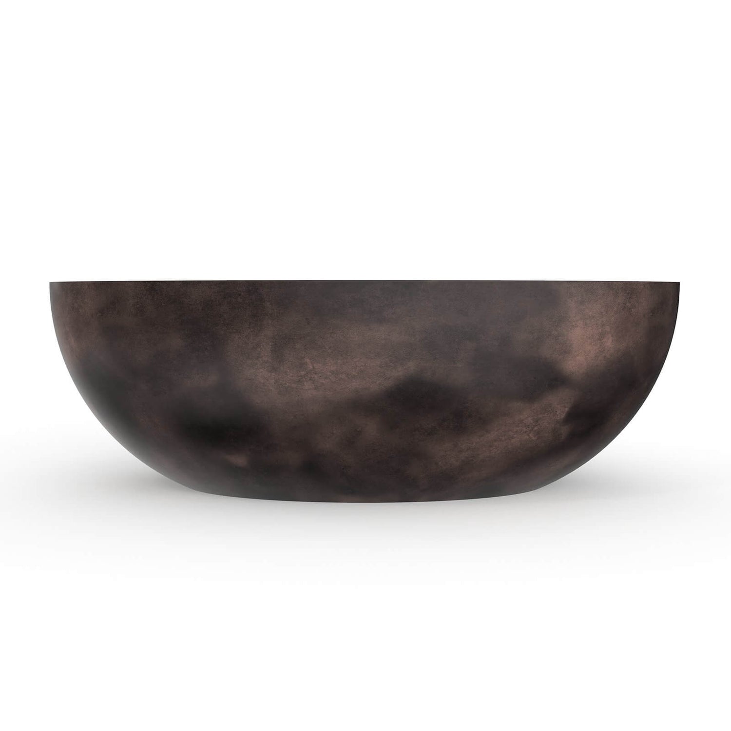 spa inspired solid surface soaking tub in walnut finish