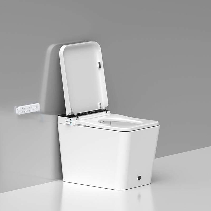 Modern Floor Mounted Small Size Square Smart Toilet for Small Bathrooms