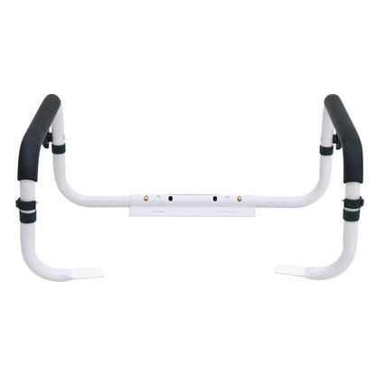 steel toilet safety frame with comfortable padded grip handles