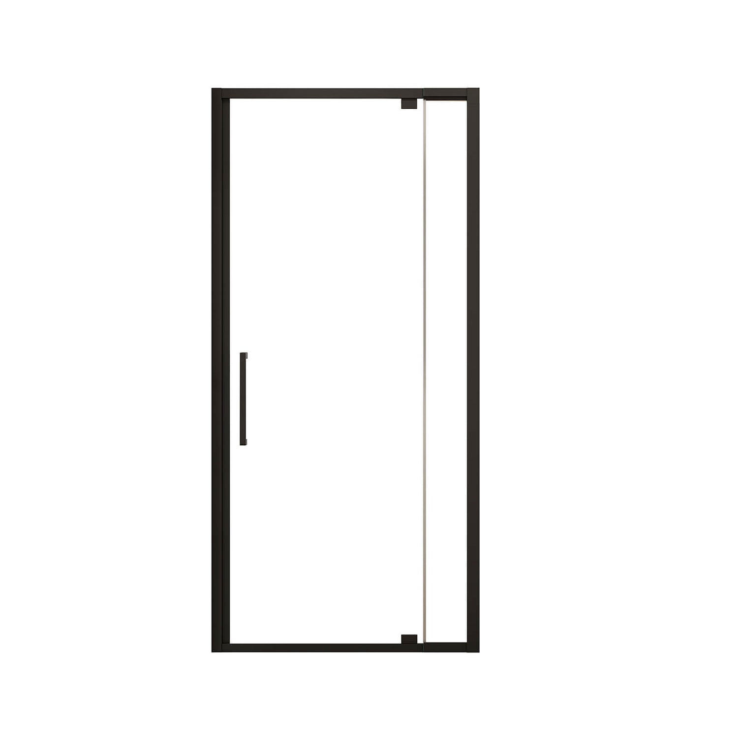 tempered glass pivot shower door with aluminum frame