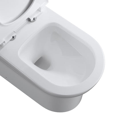 Dual Flush Elongated One Piece Toilet with Soft Close Seat Cover High-Efficiency Flush