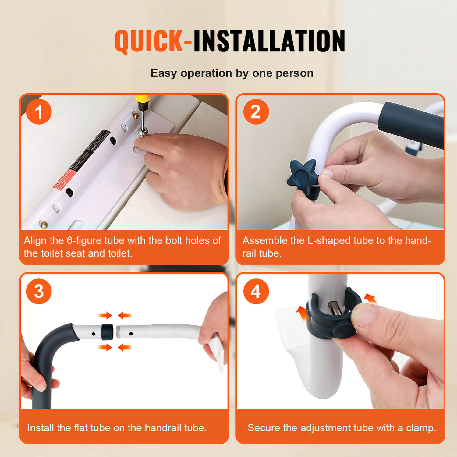 toilet safety frame with quick and easy bathroom installation design