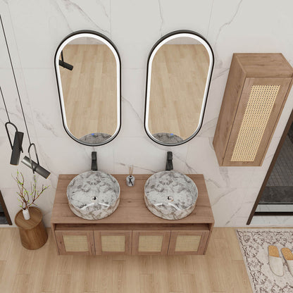 top view of  the 48 inch Bathroom Vanity with Wall-Mounted 