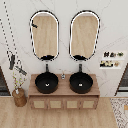 top view of the floating vanity