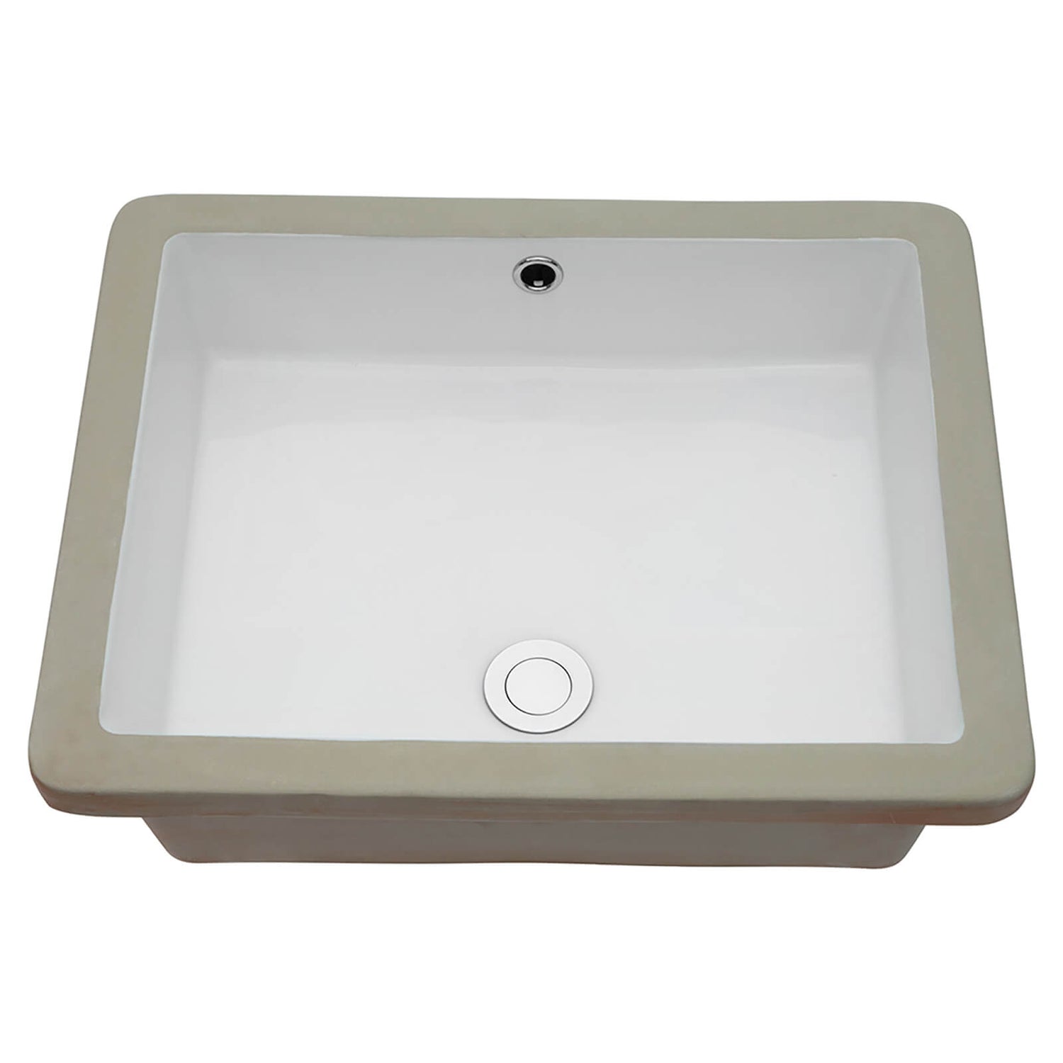 white ceramic bathroom sink designed for undermount installation