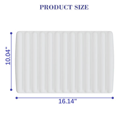 white bathtub pillow dimensions illustration