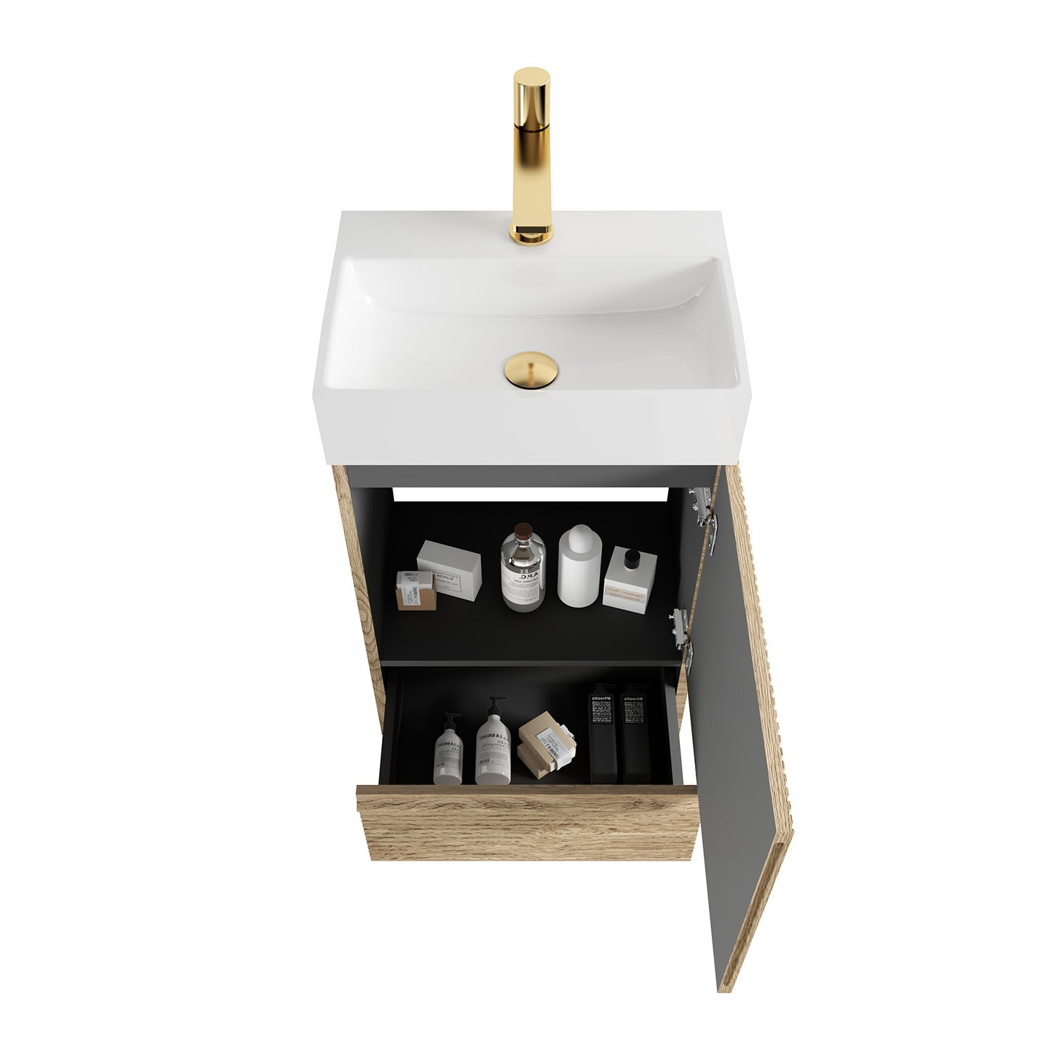 white oak bathroom vanity for small bathroom