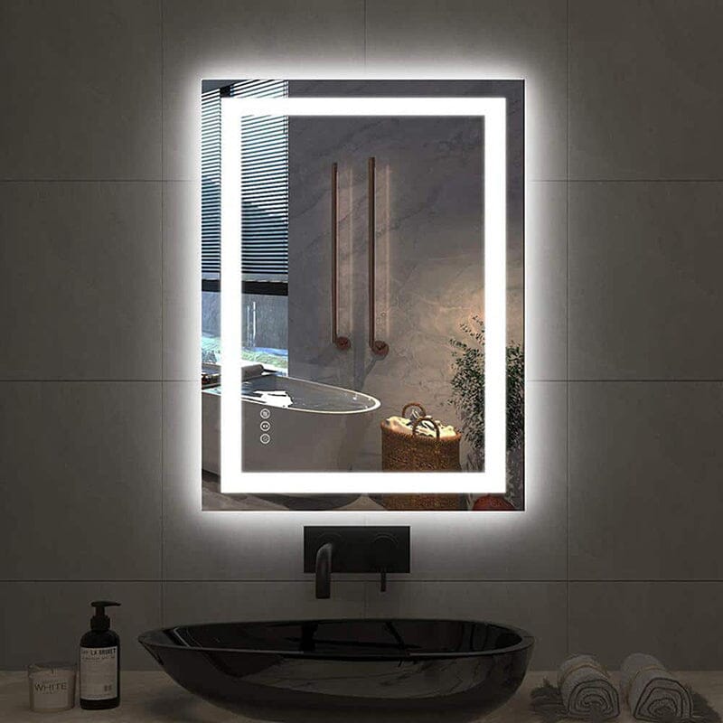 36 in. W x 24 in. H LED Light Bathroom Vanity Mirror Large Rectangular Frameless Anti Fog