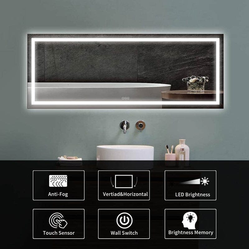 6 functions of the wide 84-inch bathroom mirror
