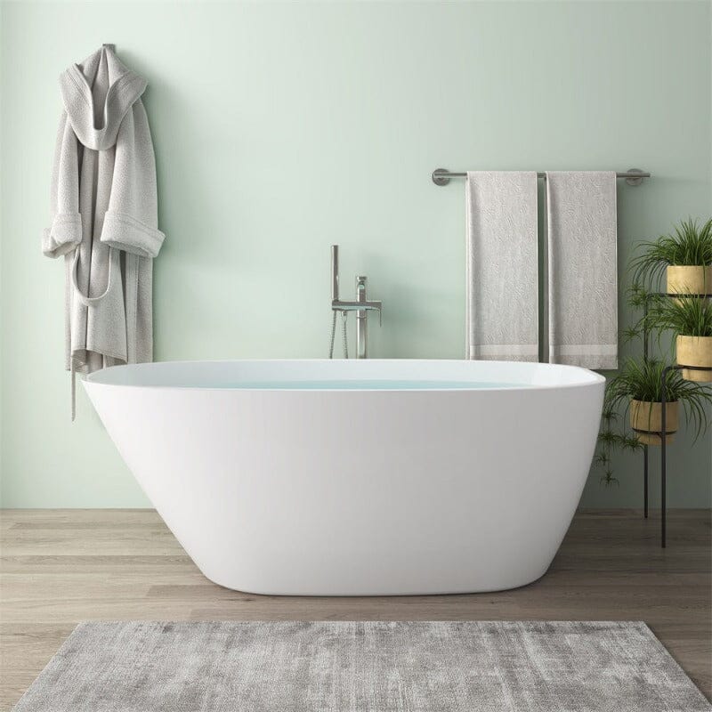 Giving Tree 59&quot; Acrylic Egg Shape Free Standing Tub for Bathroom