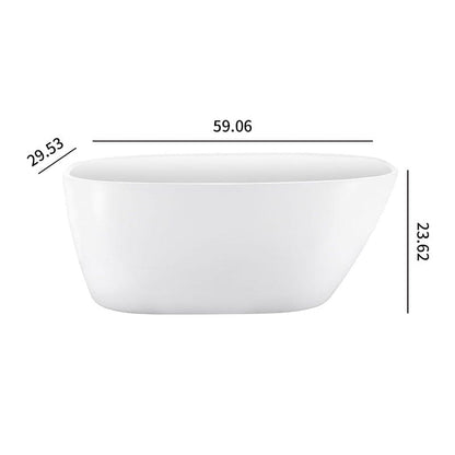 Giving Tree 59&quot; Acrylic Egg Shape Free Standing Tub for Bathroom