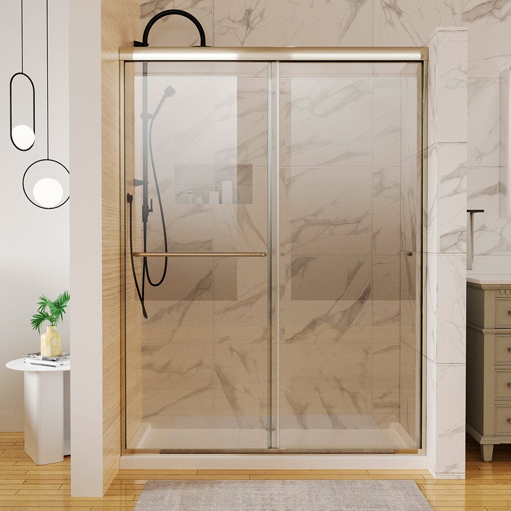 50-54&quot;W x 72&quot;H Shower Door Traditional Two-way Sliding with Handle