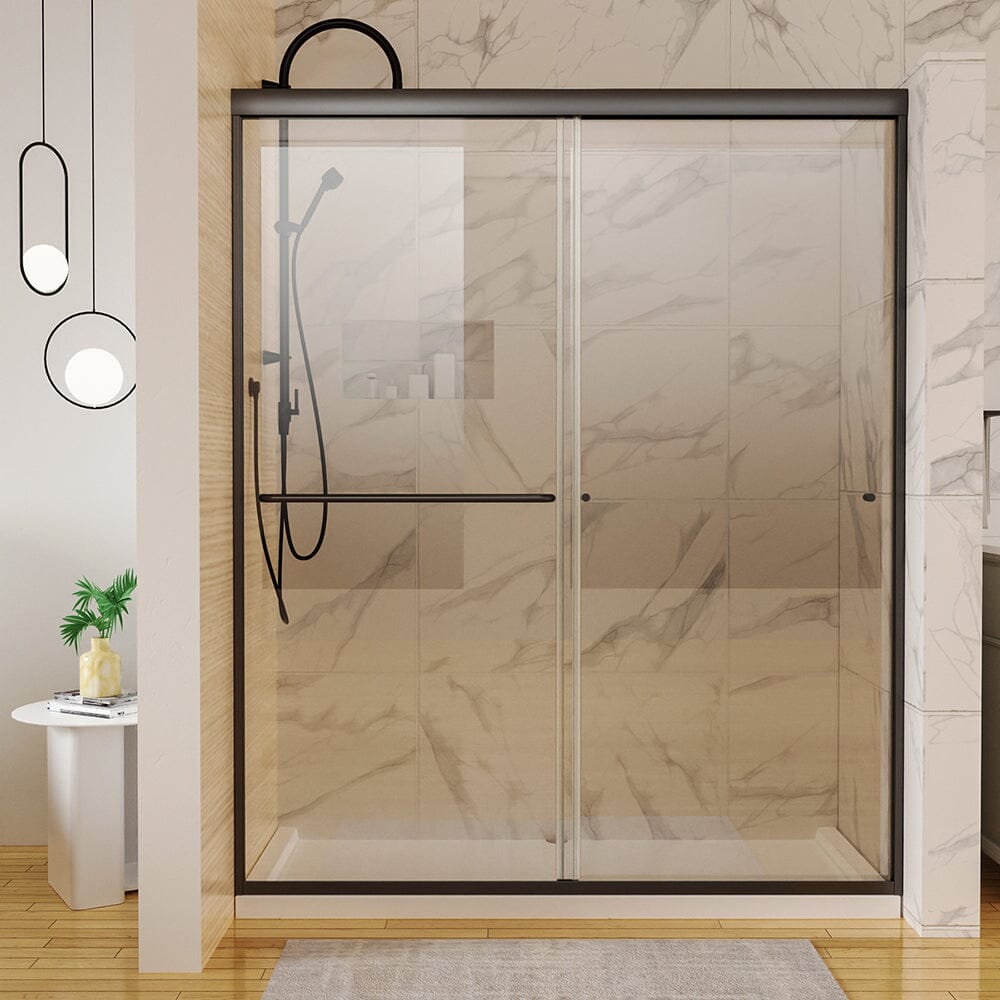 56-60&quot;W x 72&quot;H Shower Door Traditional Two-way Sliding with Handle