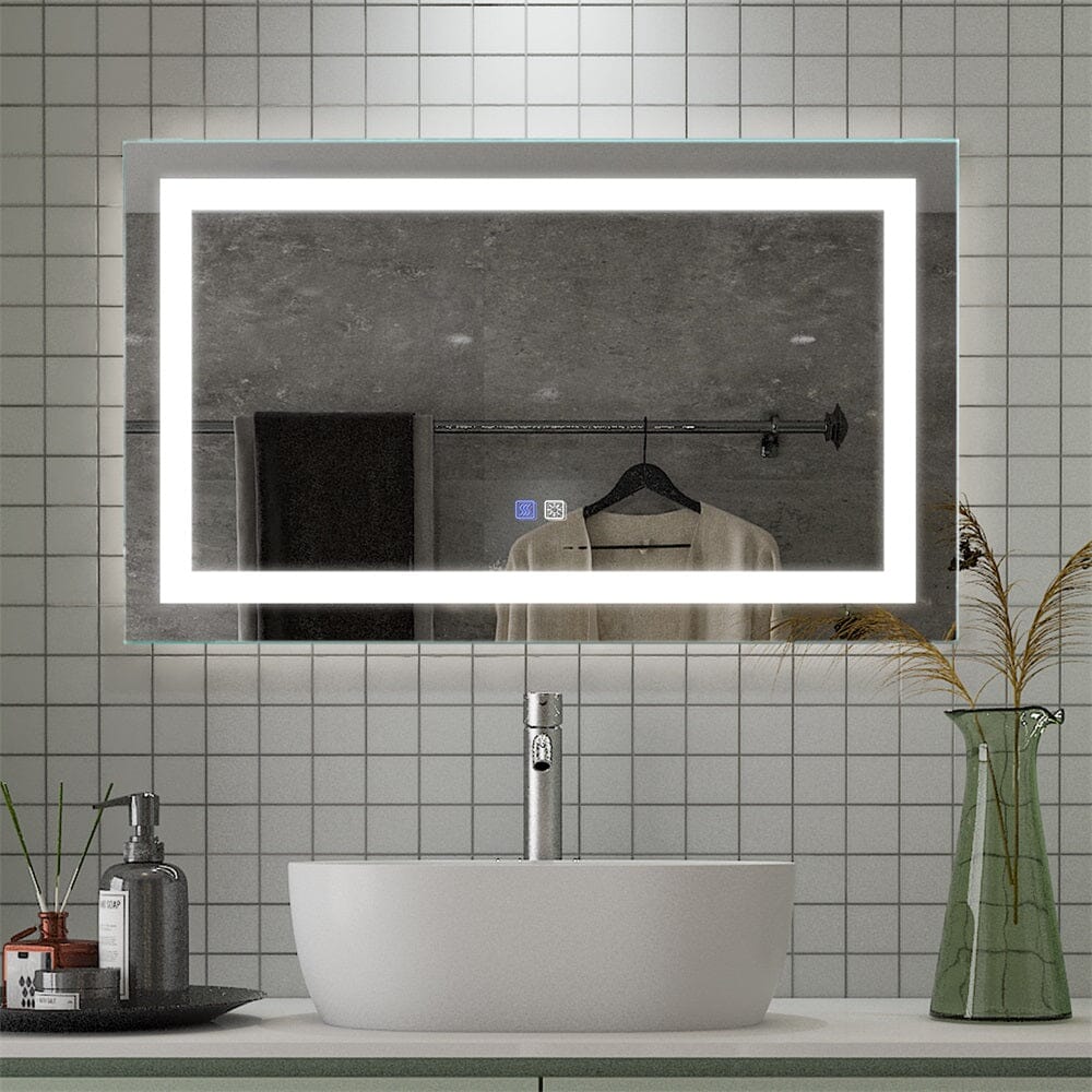 40 x 24 Inch LED Bathroom Mirror with Night light Anti Fog, Dimmable, Touch Button