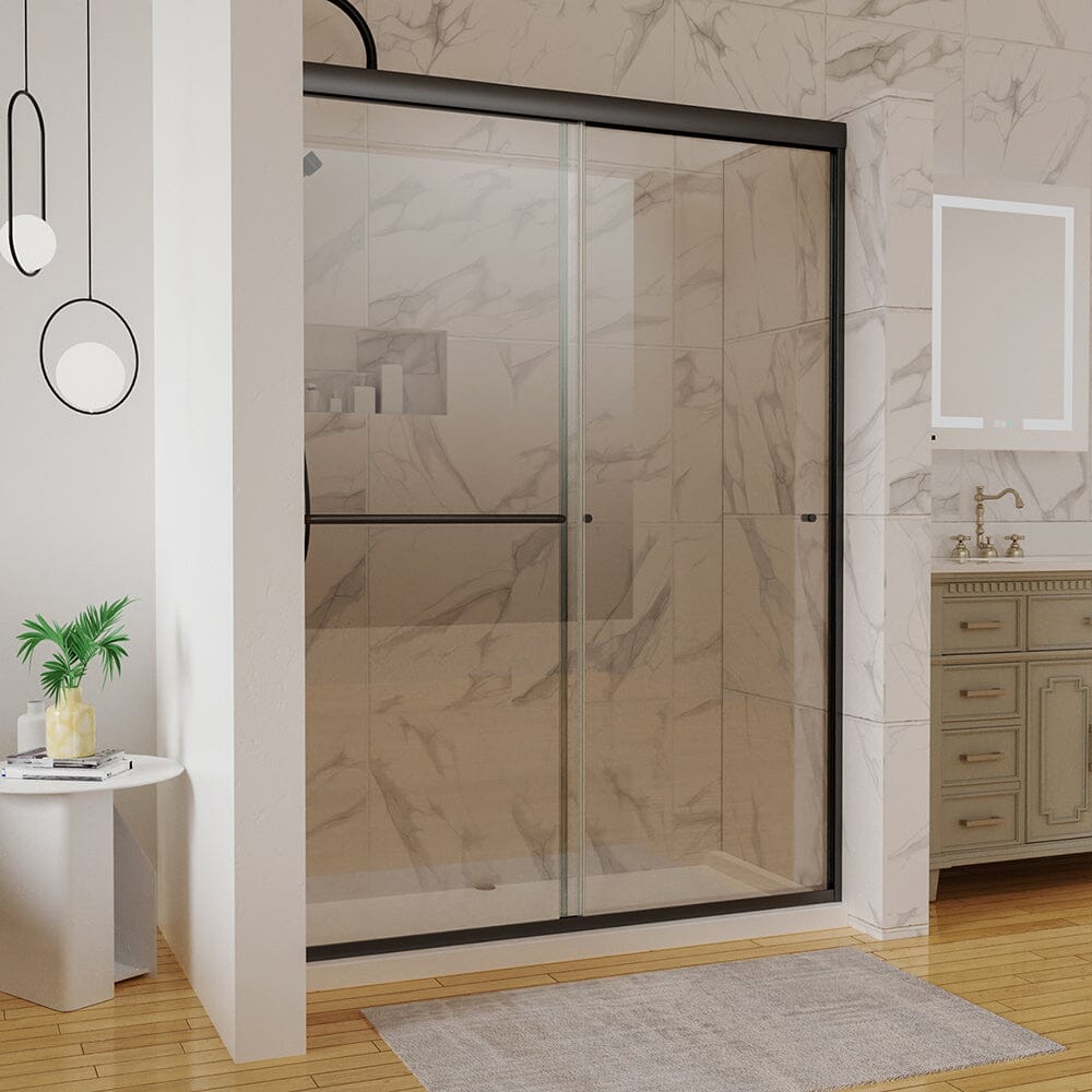 50-54&quot;W x 72&quot;H Shower Door Traditional Two-way Sliding with Handle