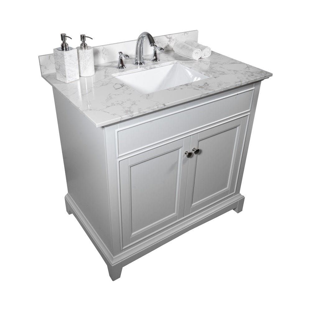 Giving Tree 31‘’ bathroom vanity with rectangle ceramic sink with 3 faucet hole