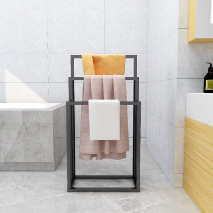 Bathroom 3 Tier Stainless Steel Freestanding Towel Rack Stand for Bath Floor Hand Towel
