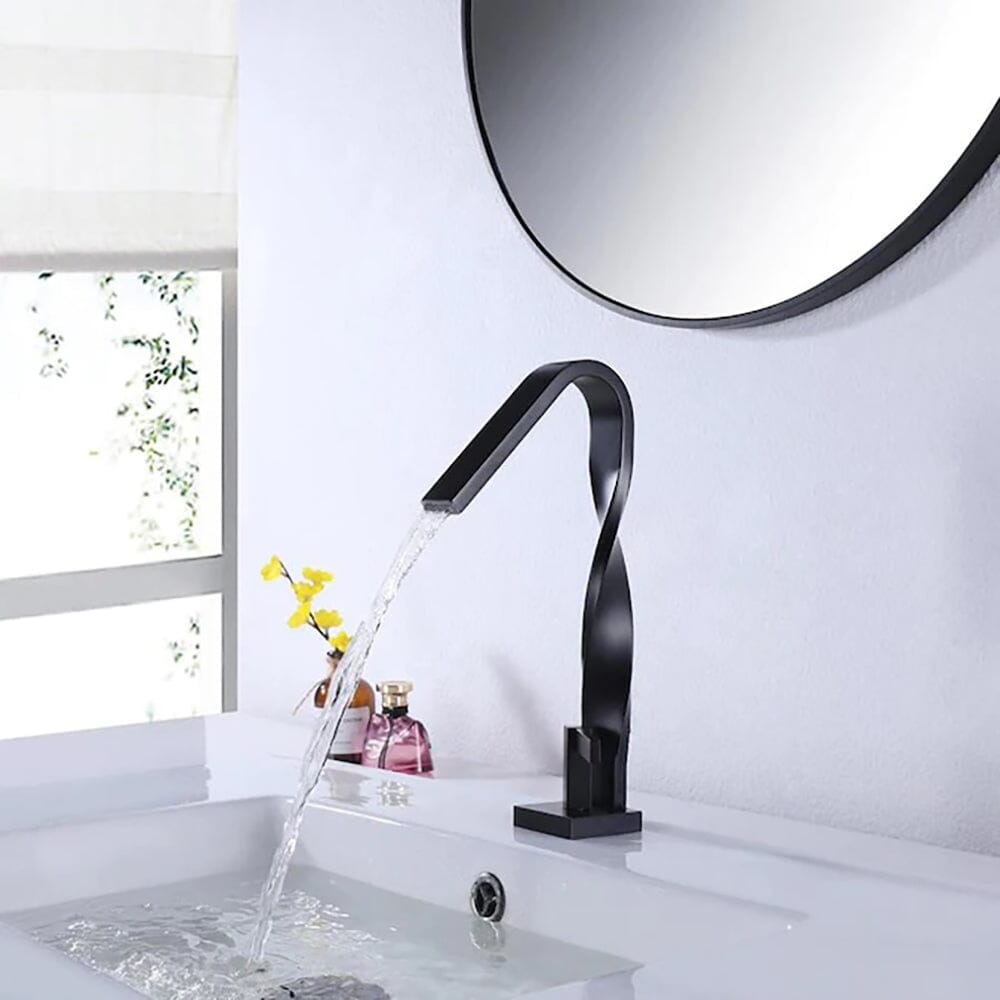 Modern Bathroom Art Sink Faucets Single Handle Matte Black