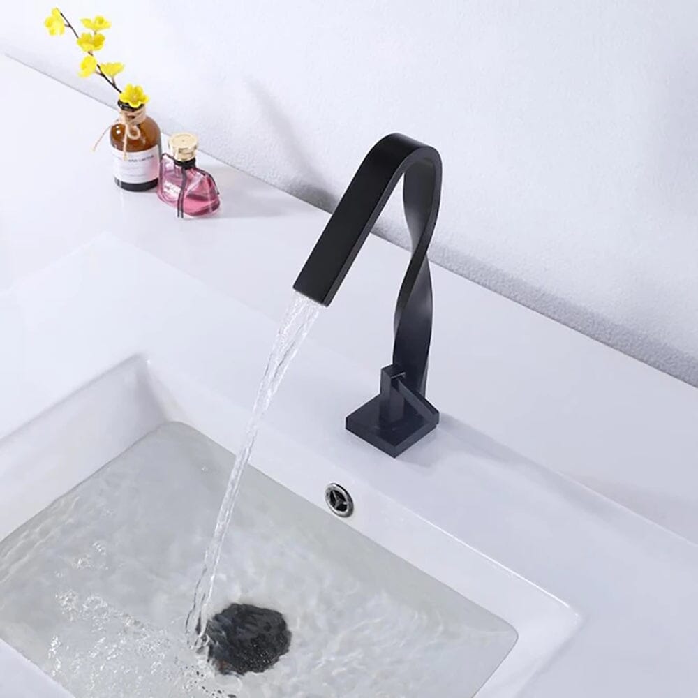 Modern Bathroom Art Sink Faucets Single Handle Matte Black