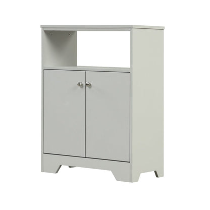 Giving Tree Grey Bathroom Storage Cabinet with Adjustable Shelves, Freestanding Floor Cabinet for Home Kitchen, Easy to Assemble