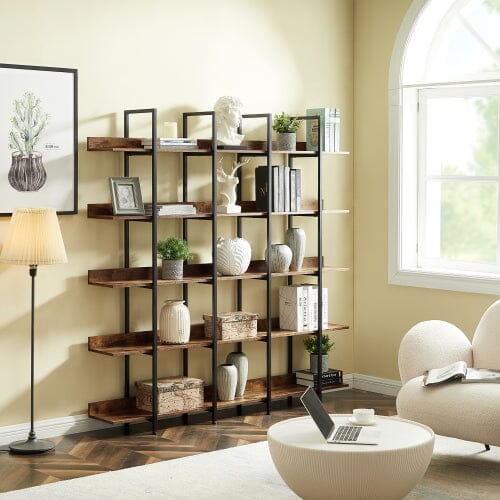 Dropship 46 Tall Adjustable 4-Shelf Wood Bookcase Storage