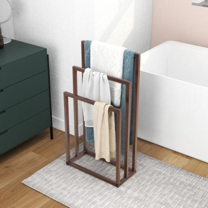 Bathroom 3 Tier Stainless Steel Freestanding Towel Rack Stand for Bath Floor Hand Towel