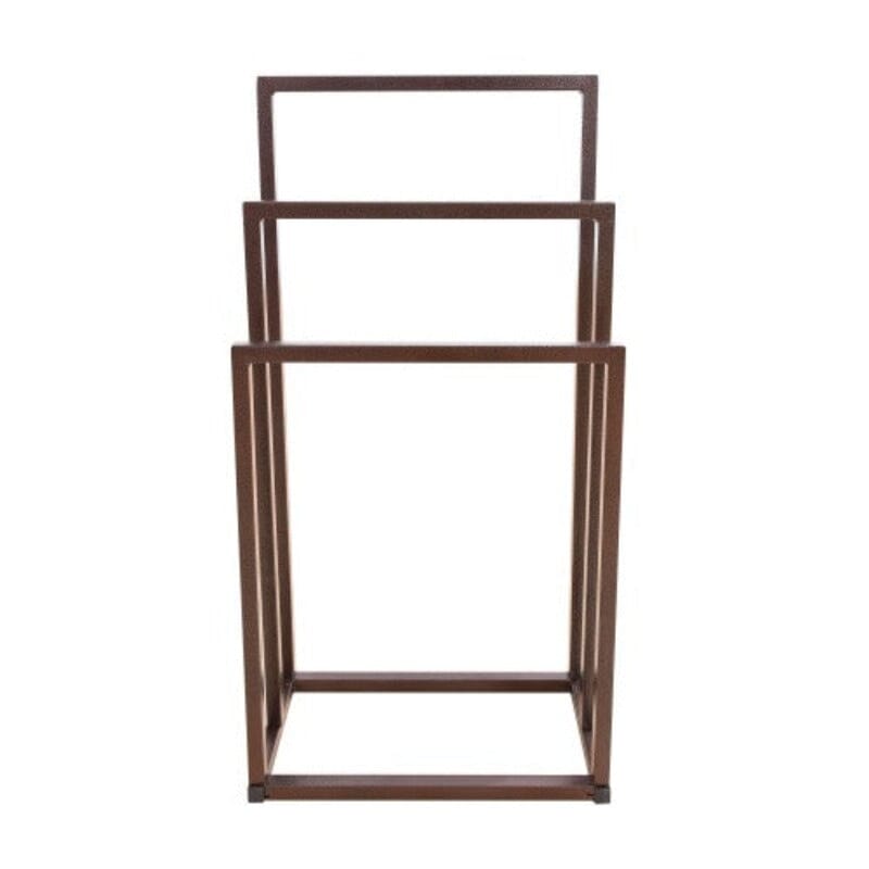 Freestanding 3 Tiers Metal Towel Rack for Bathroom - Brown