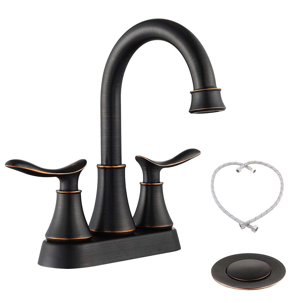 Giving Tree 2-Handle 4-Inch Bathroom Vanity Sink Faucet with Pop-up Drain