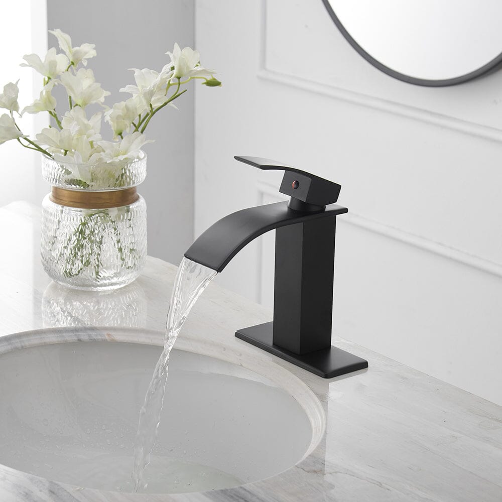 Giving Tree Bathroom Vanity Sink Faucet Waterfall Spout Single Handle