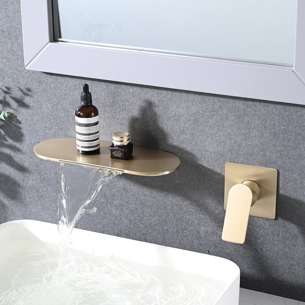 Bathroom Waterfall Sink Faucet Single Handle Wall Mounted