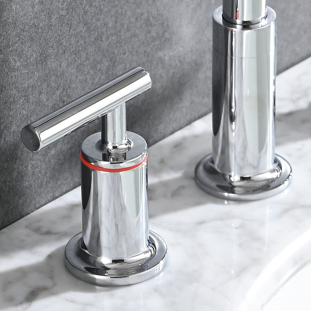 8 in. Widespread Double Handle Bathroom Faucet with Pop Up Drain