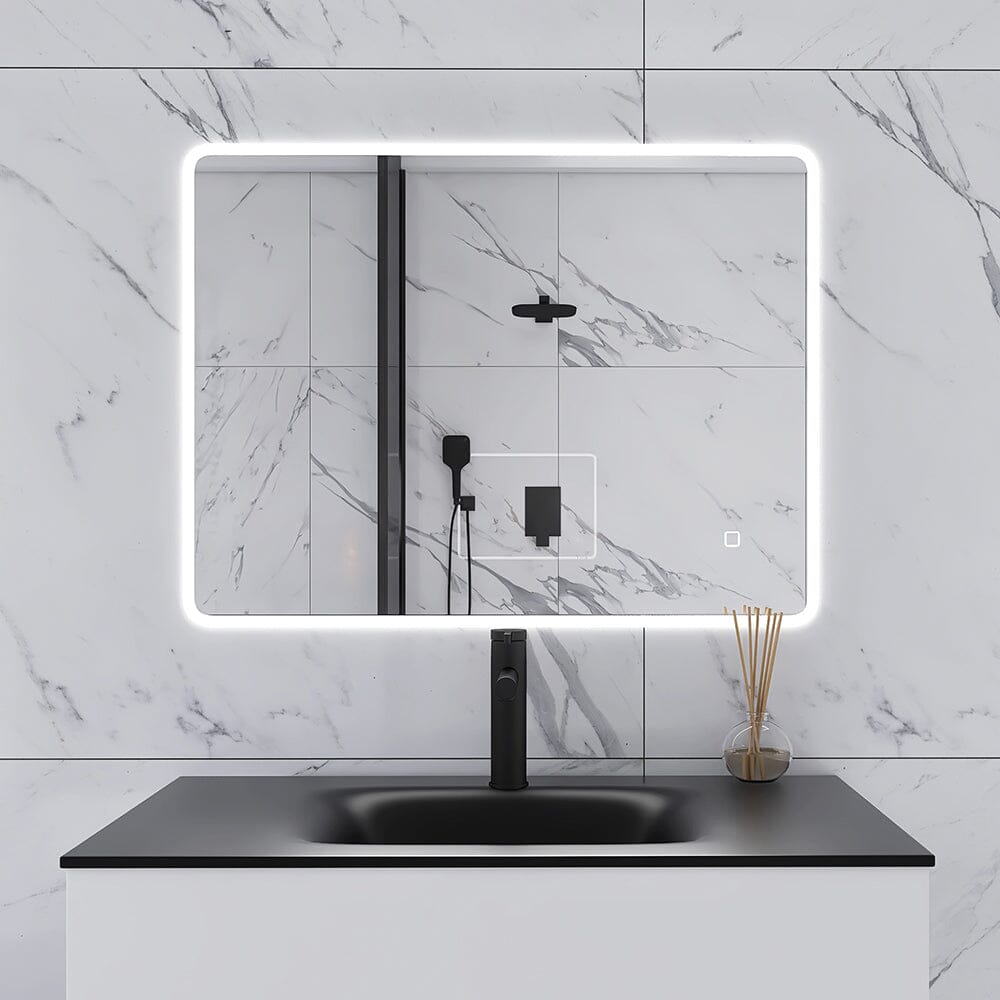 32 x 24 in. Rectangular Frameless Wall-Mount Anti-Fog LED Light Bathroom Vanity Mirror
