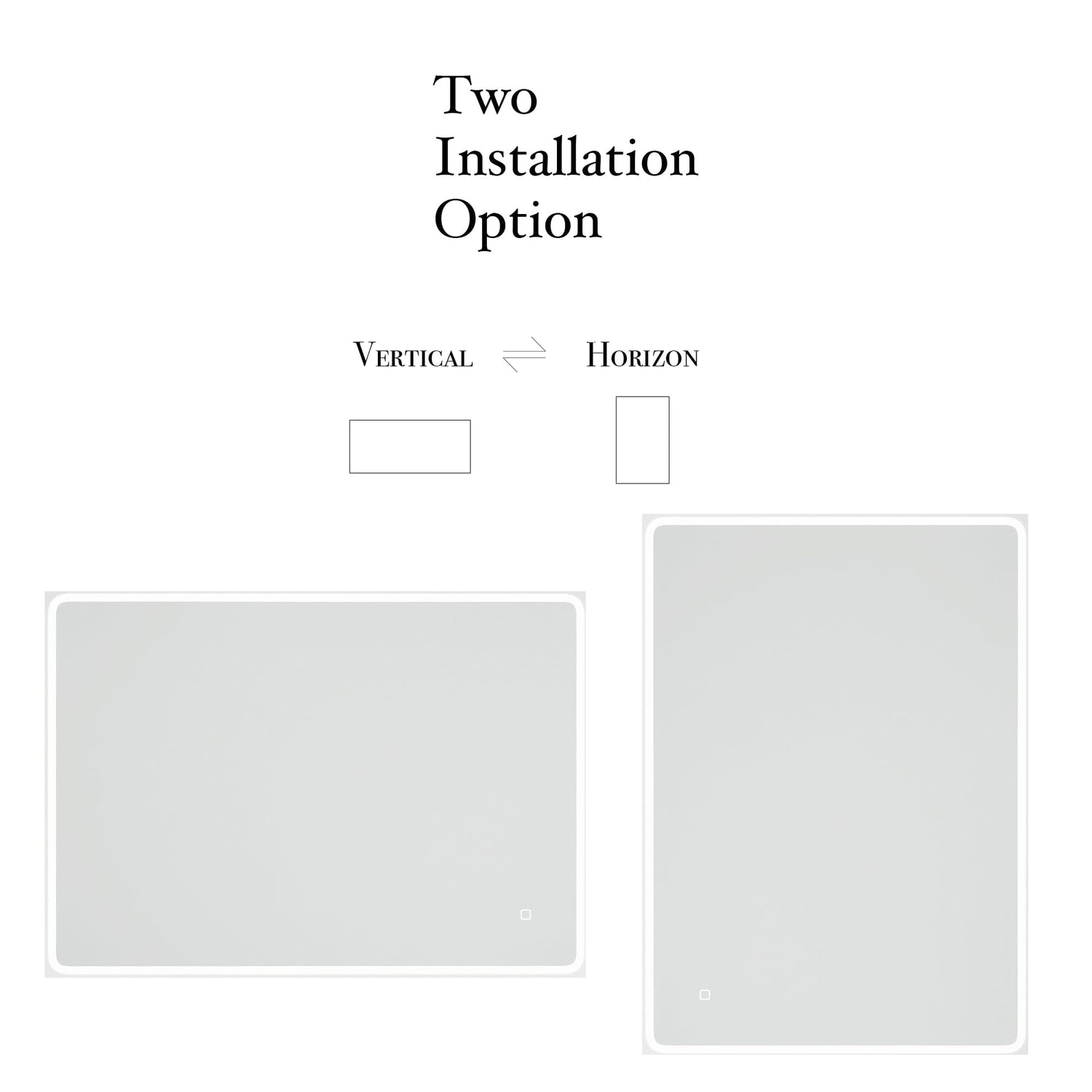 40 x 28 in. Rectangular Frameless Wall-Mount Anti-Fog LED Light Bathroom Vanity Mirror