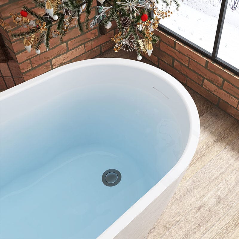 67&quot; Acrylic Single Slipper Tub Curve Shape Freestanding Bathtub