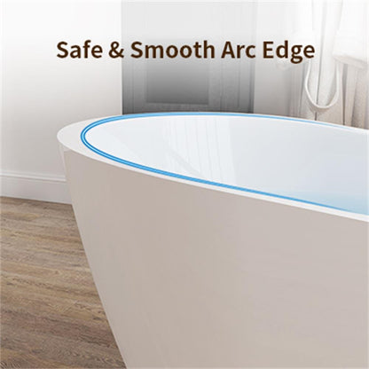 67&quot; Acrylic Single Slipper Tub Curve Shape Freestanding Bathtub