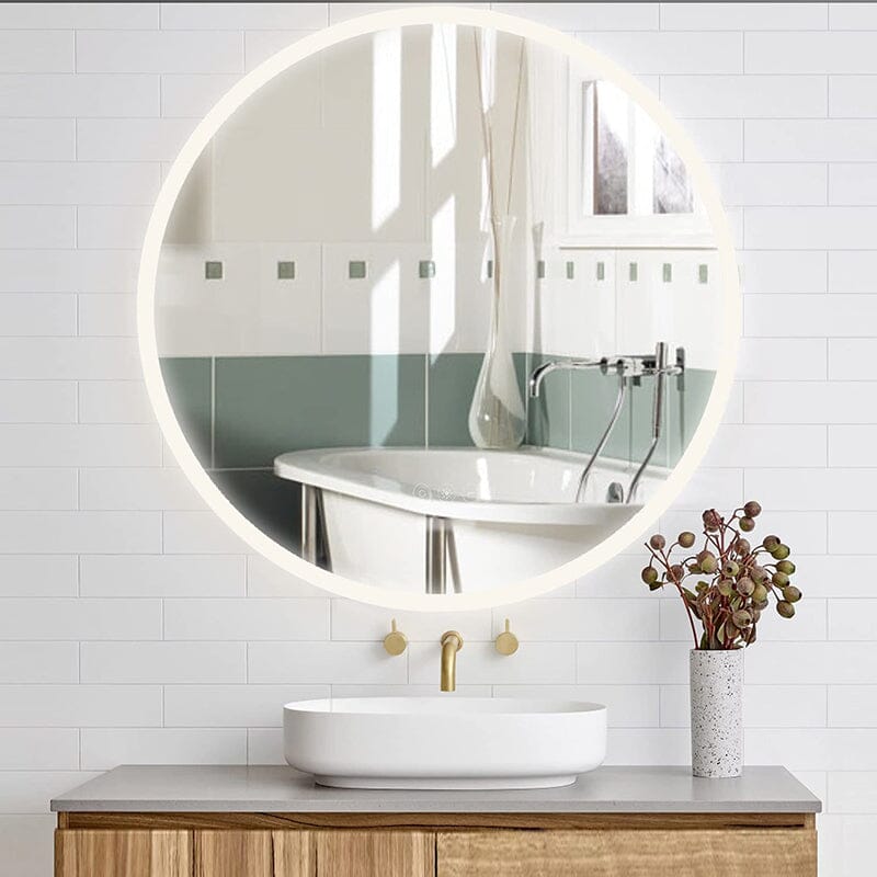 Acrylic LED Round Anti-fog Make Up Mirror For Bathroom or Bedroom