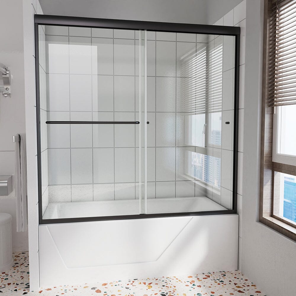 56-60&quot;W x 58&quot;H Shower Door Traditional Two-way Sliding with Handle
