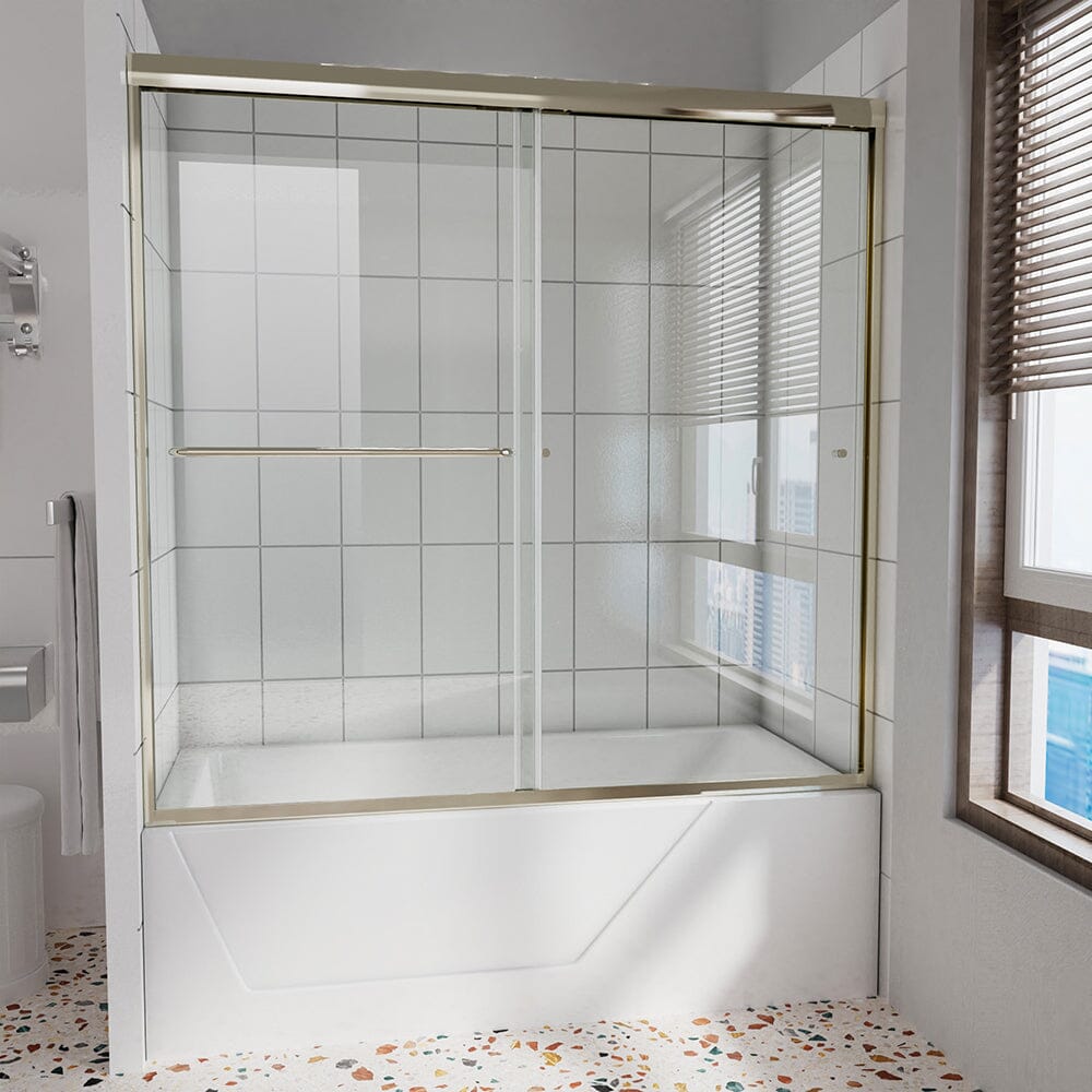 56-60&quot;W x 58&quot;H Shower Door Traditional Two-way Sliding with Handle