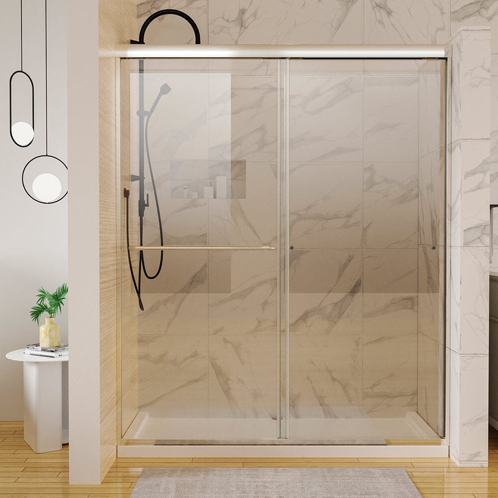 56-60&quot;W x 72&quot;H Shower Door Traditional Two-way Sliding with Handle