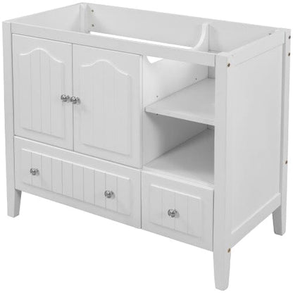 Giving Tree 36&quot; Bathroom Vanity Base Only, Solid Wood Frame and MDF Boards, White