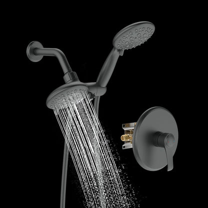 6 Spray Mode Dual Rain &amp; Handheld Shower Heads Combo with Hose