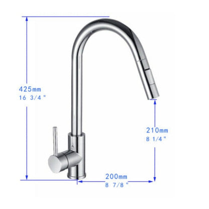 Giving Tree Kitchen Sink Faucet with Pull-out Flushing 360° Swivel Spout