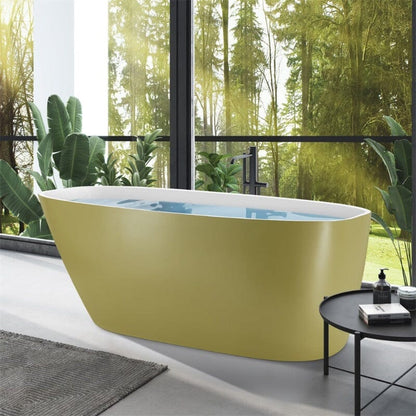 Giving Tree 59&quot; Acrylic Egg Shape Free Standing Tub for Bathroom