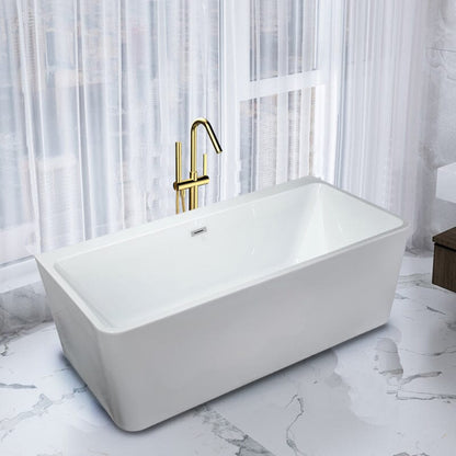 Acrylic Freestanding Soaking Bathtub with center overflow